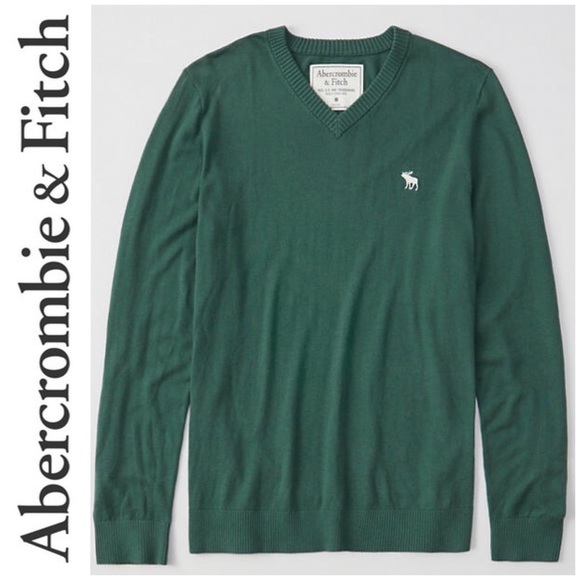 NWT Abercrombie & Fitch Mens Soft V-Neck Sweater - Picture 1 of 12